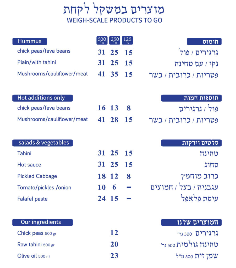 תפריט עברית